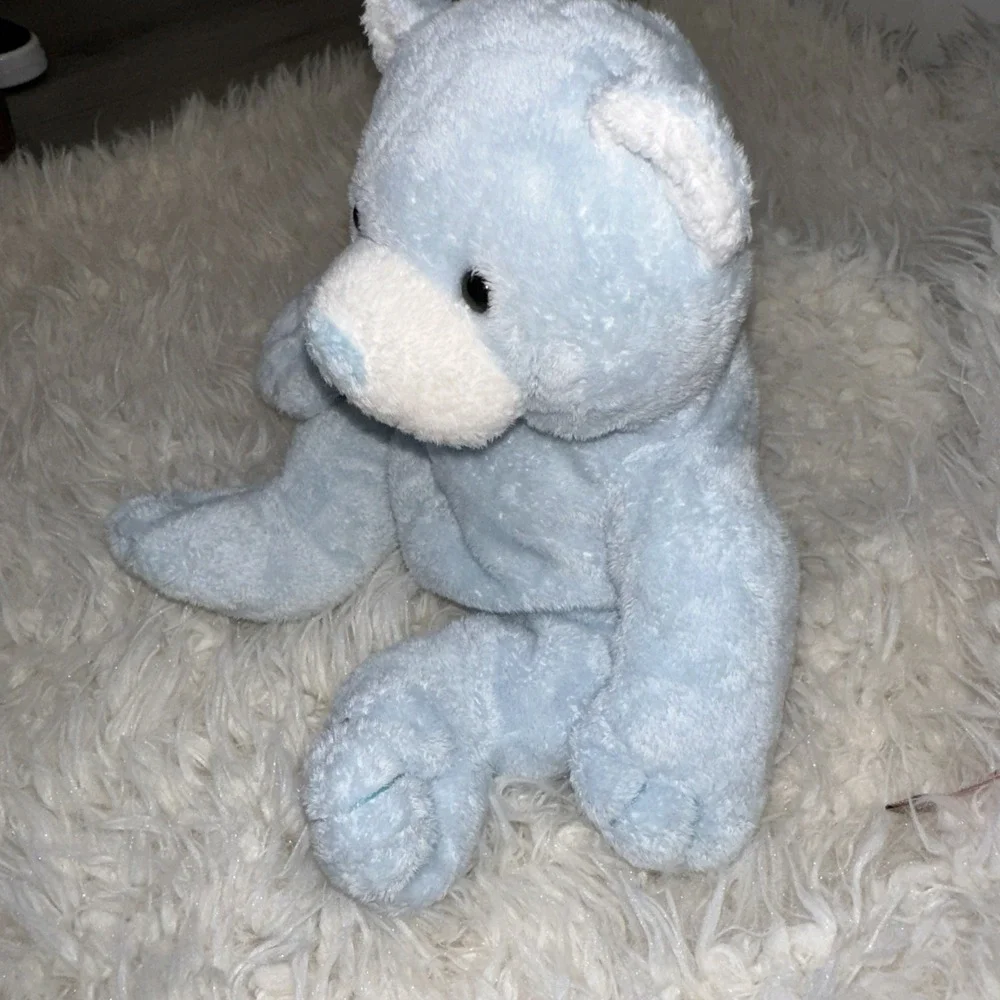 2003 Ty Pluffies Tinker The Light Blue Soft Teddy‎ Bear Plush 9